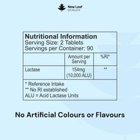 New Leaf Lactase Tablets 